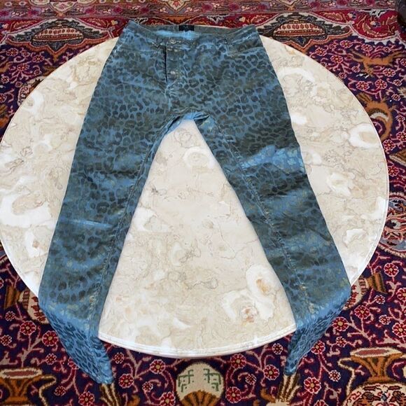 NÜ Denmark Offside Zip Metallic Leopard Print Jean - Picture 12 of 14